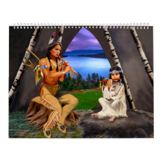 Calendario Mensual Indio Americano Nativo