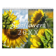 Calendario mensual mural de girasoles - Colección