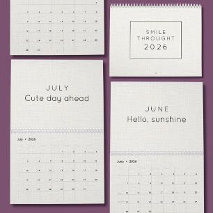 Calendario mensual mural de inspiración brillante