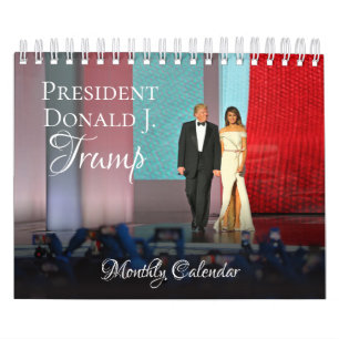 Calendario Mensual Pequeño del Presidente Donald T