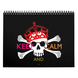 Calendario Mensual Personalizado MANTÉN LA CALMA Y Tu Texto C