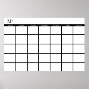 Calendario mensual: Póster