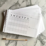 Calendario mensual simple con notas<br><div class="desc">Planifique su mes y organice todos sus objetivos para su hogar u oficina.</div>