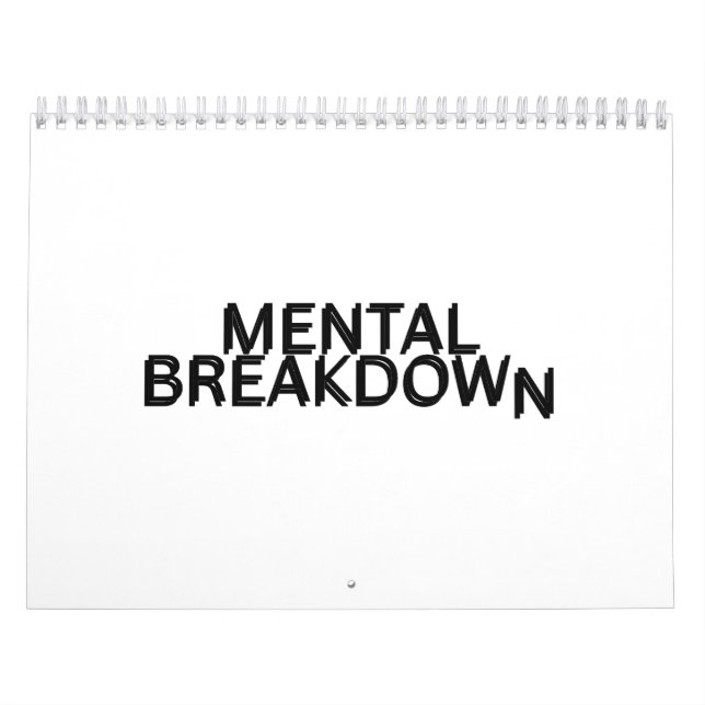 Calendario Mental Breakdown Minimalist Oversized Yearly  (Tapa)