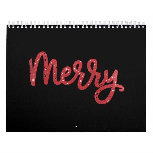 Calendario Merry Christmas Glitter Holiday  (Tapa)