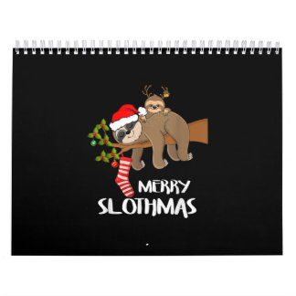 Calendario Merry Sloth Santa Hat Amantes Navidades