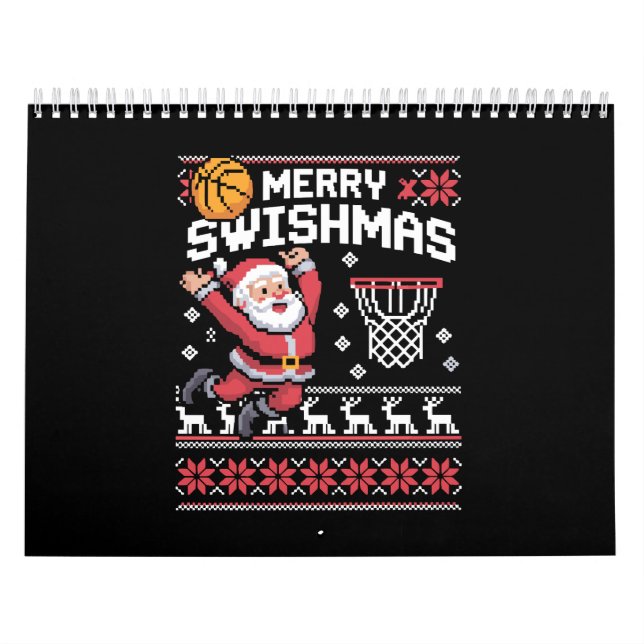 Calendario Merry Swishmas Basketball Ugly Christmas Xmas  (Tapa)