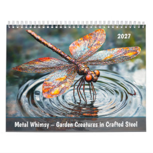 Calendario Metal Whimsy – Criaturas de Jardín en Acero Elabor