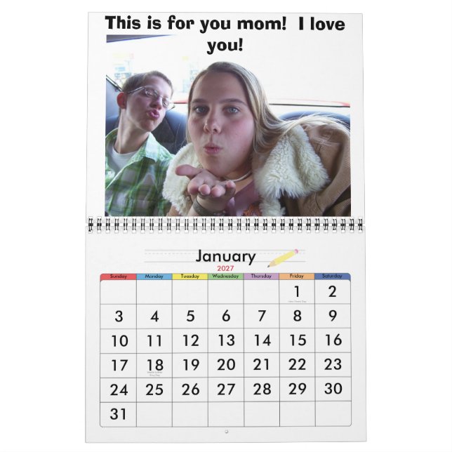 Calendario ¡Mi mamá es la más grande!!!!! (Jan 2027)