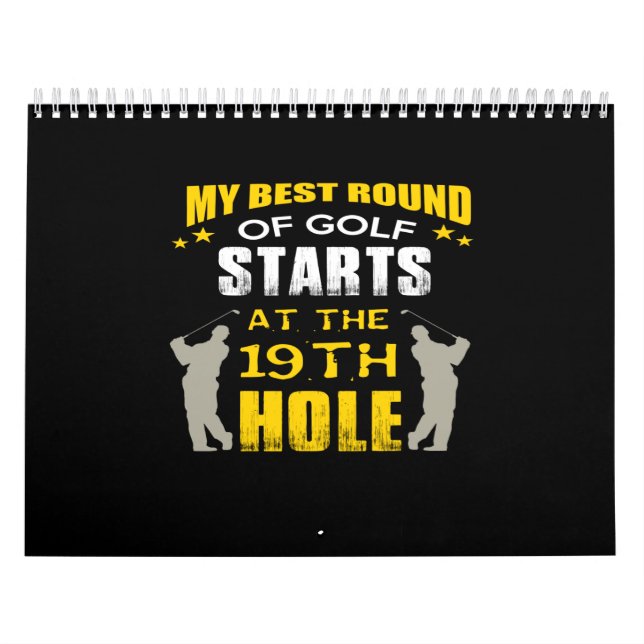 Calendario mi mejor ronda de golf comienza en el hoyo 19 (Tapa)