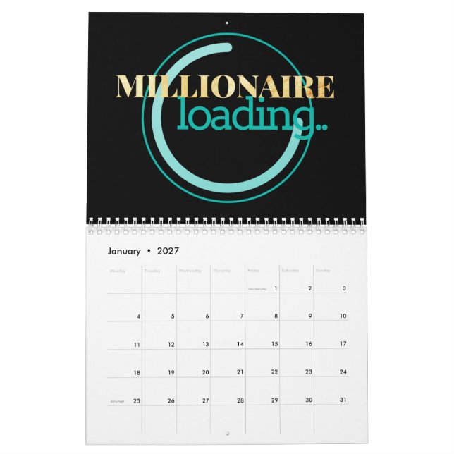 Calendario Millonario que carga 2019 con días de fiesta (Jan 2027)