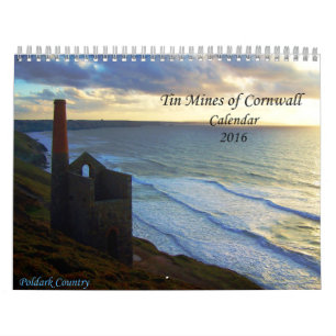 Calendario Minas de estaño de fotografías de Cornwall Calen