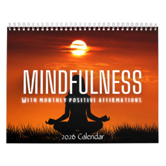 Calendario Mindfulness Positive Affirmations 2026 Calendar
