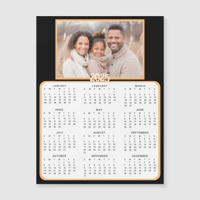 Calendario Mini 2025 personalizado | Foto familiar (Anverso)