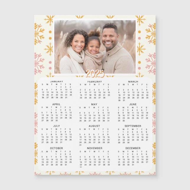 Calendario Mini 2025 personalizado | Foto familiar (Anverso)