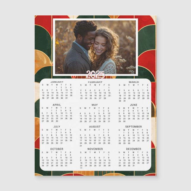 Calendario Mini 2025 personalizado | Foto familiar (Anverso)