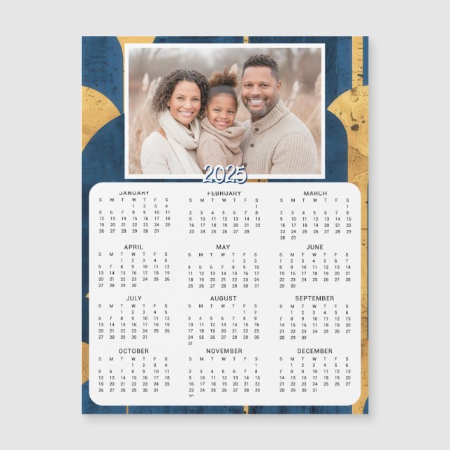 Calendario Mini 2025 personalizado | Foto familiar (Anverso)