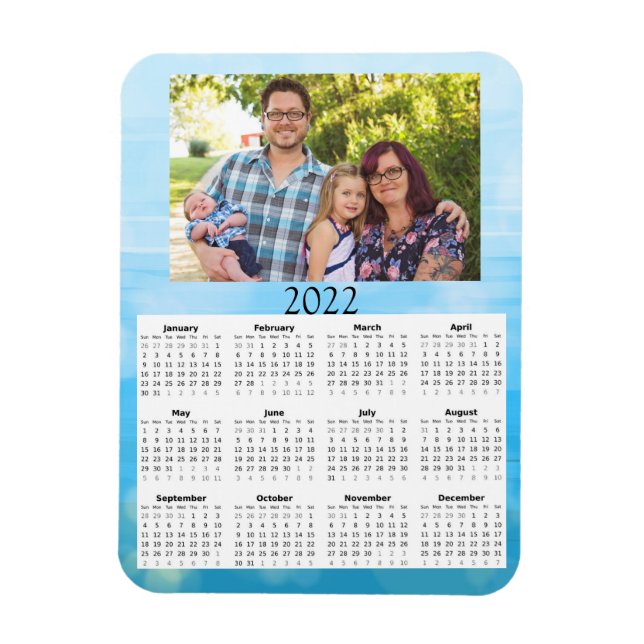 Calendario Mini Imán de Fotos Personalizado 2022 (Vertical)