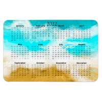 Calendario Mini Imán de Playa del Océano 2022