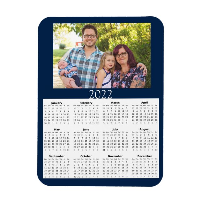 Calendario Mini Imán Personalizado con Fotos 2022 (Vertical)