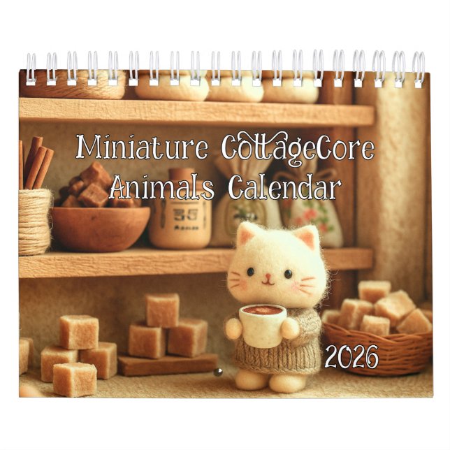 Calendario Miniatura CottageCore Animal  (Tapa)