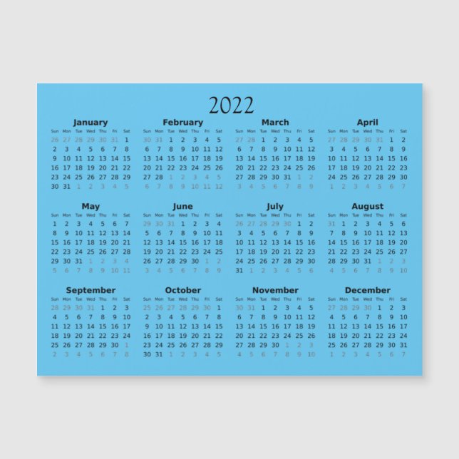 Calendario Miniatura Magnético Invitación 2022 (Anverso)