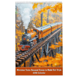 Calendario Miniature Trains 2026 Calendar – Seasonal Scenes i