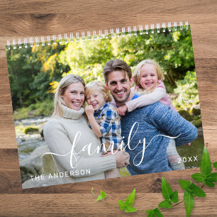 Calendario Minimal Stylish Crea tu propia foto familiar 2026