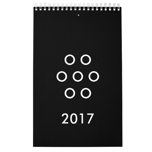 Calendario Mínimalismo divertidísimo Círculos de negro y blan (Tapa)