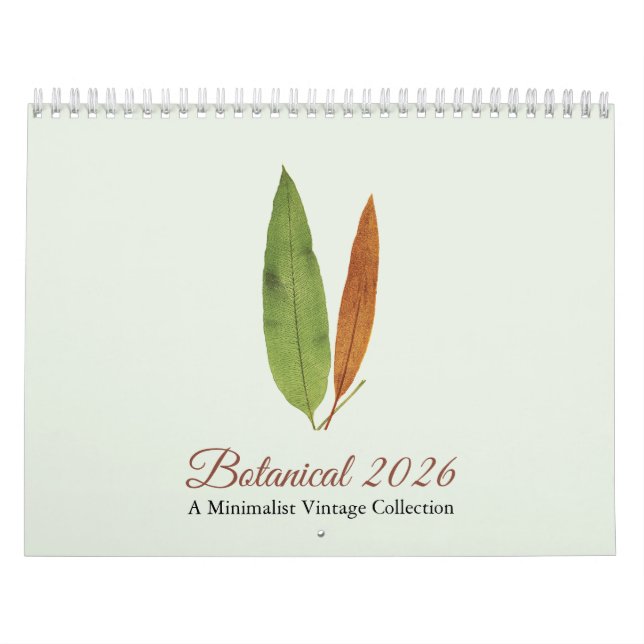 Calendario Minimalist Art Botanical 2026 Calendar (Tapa)