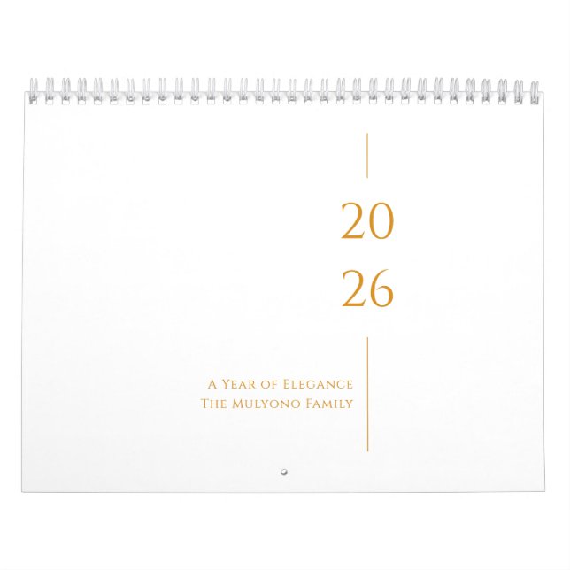Calendario Minimalist Clean Design (Tapa)