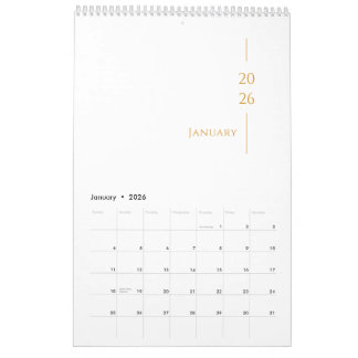 Calendario Minimalist Clean Design