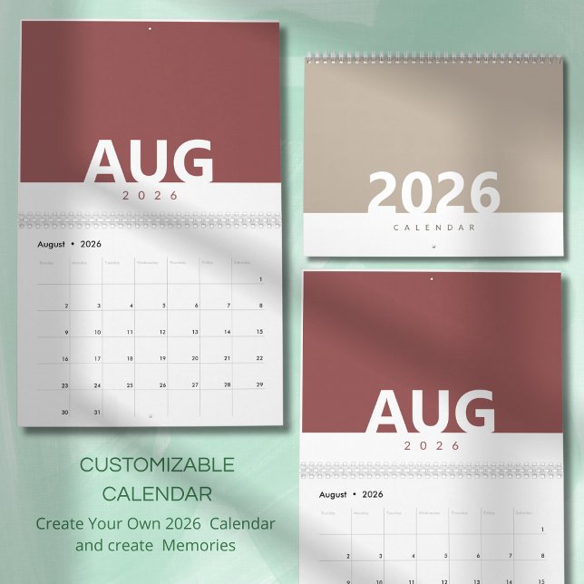Calendario Minimalist Clean Modern Color Design Calendar (Subido por el creador)