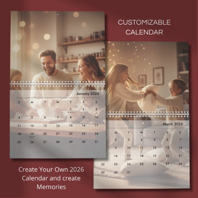 Calendario Minimalist Custom Family Photo 2026 (Subido por el creador)