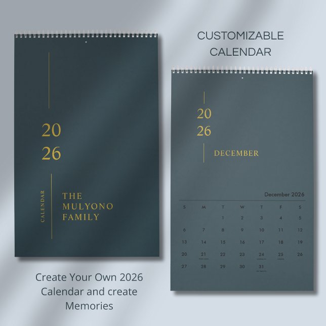 Calendario Minimalist Modern 2026 Wall Calendar (Subido por el creador)