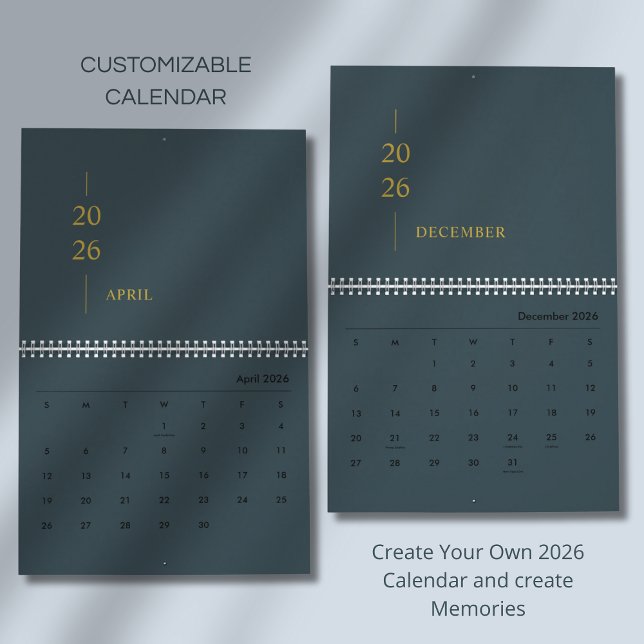 Calendario Minimalist Modern 2026 Wall Calendar (Subido por el creador)