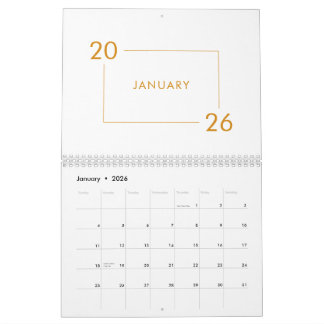 Calendario Minimalist Modern Elegant 2026 Calendar