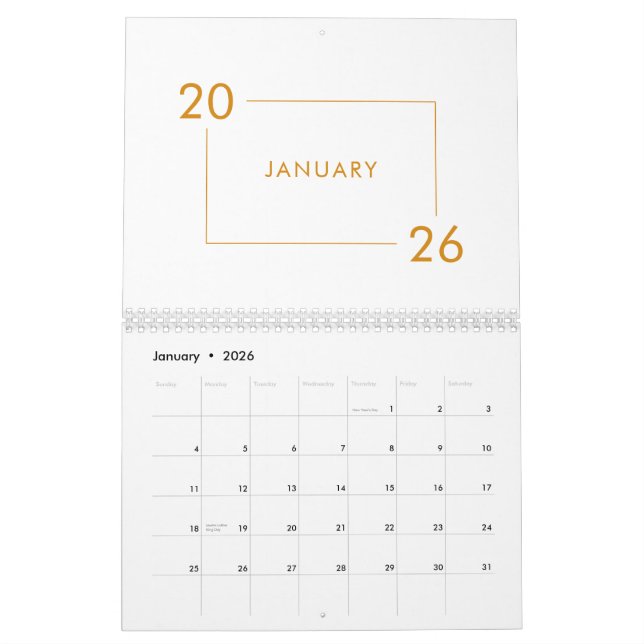 Calendario Minimalist Modern Elegant 2026 Calendar (Jan 2026)