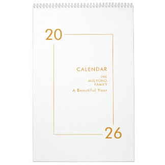 Calendario Minimalist Modern Elegant 2026 Calendar