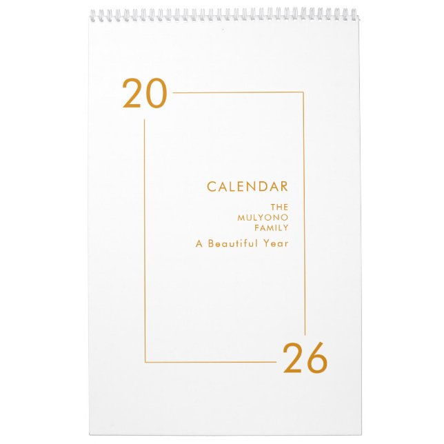 Calendario Minimalist Modern Elegant 2026 Calendar (Tapa)