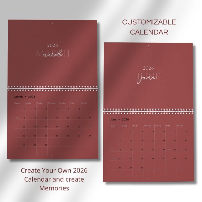 Calendario Minimalist Modern Elegant 2026 Calendar (Subido por el creador)