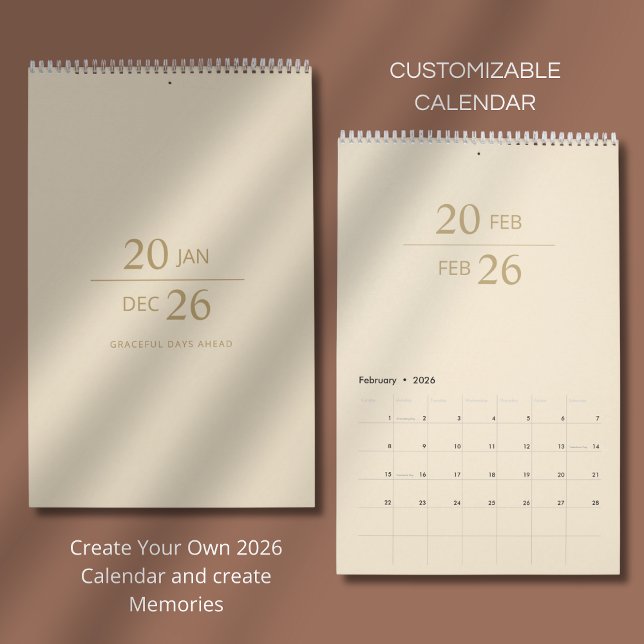 Calendario Minimalist Modern Elegant 2026 Calendar (Subido por el creador)