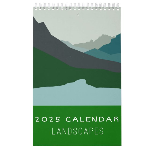Calendario minimalista de arte paisajístico 2025 (Tapa)