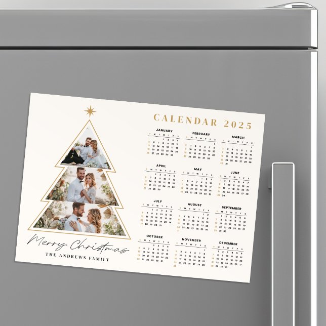 Calendario minimalista de Collage de fotos de árbo (Subido por el creador)