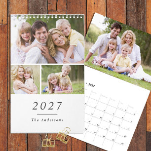 Calendario minimalista de fotos familiares persona