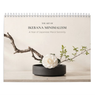Calendario Minimalista de Ikebana Japonesa