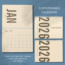 Calendario Minimalista Elegante 2026