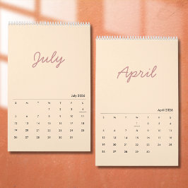 Calendario Minimalista Elegante 2026