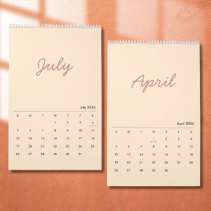 Calendario Minimalista Elegante 2026