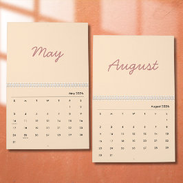 Calendario Minimalista Elegante 2026